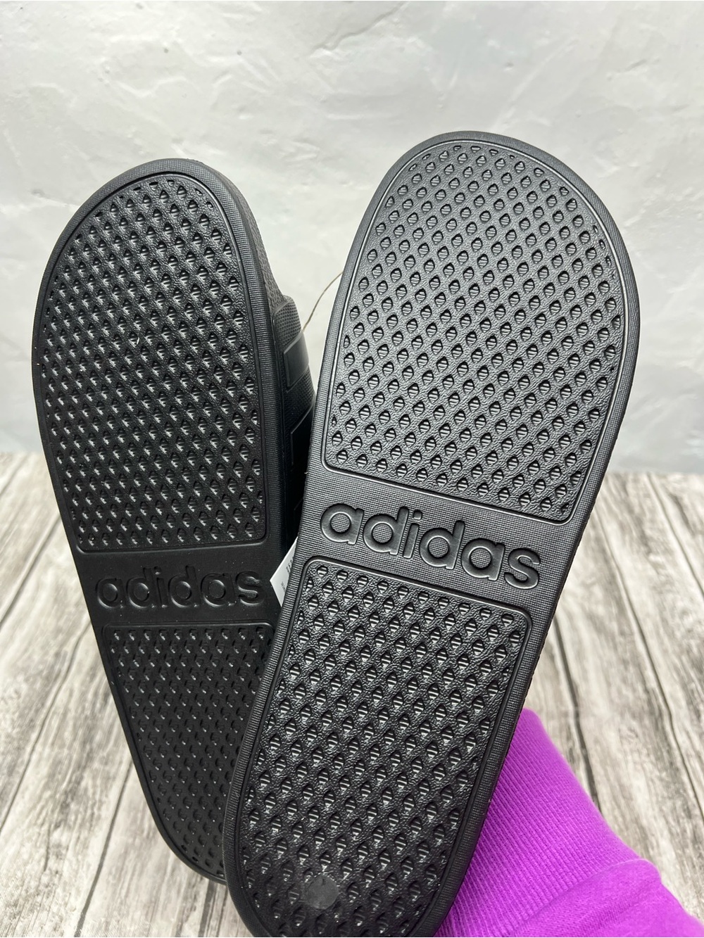 Adidas Adilette Aqua Black Slides New - Picture 5 of 7